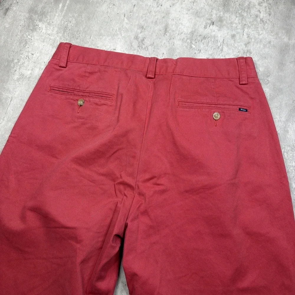 Polo Ralph Lauren Bedford Chino Classic Fit Red Cotton Twill Pants Size 32x30